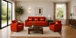 Eco Prima (3+1+1) Sofa Set Sofa In Orange Color