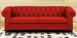 Ecru Fabric 3 Seater Sofa in Red Colour
