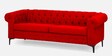Ecru Fabric 3 Seater Sofa in Red Colour