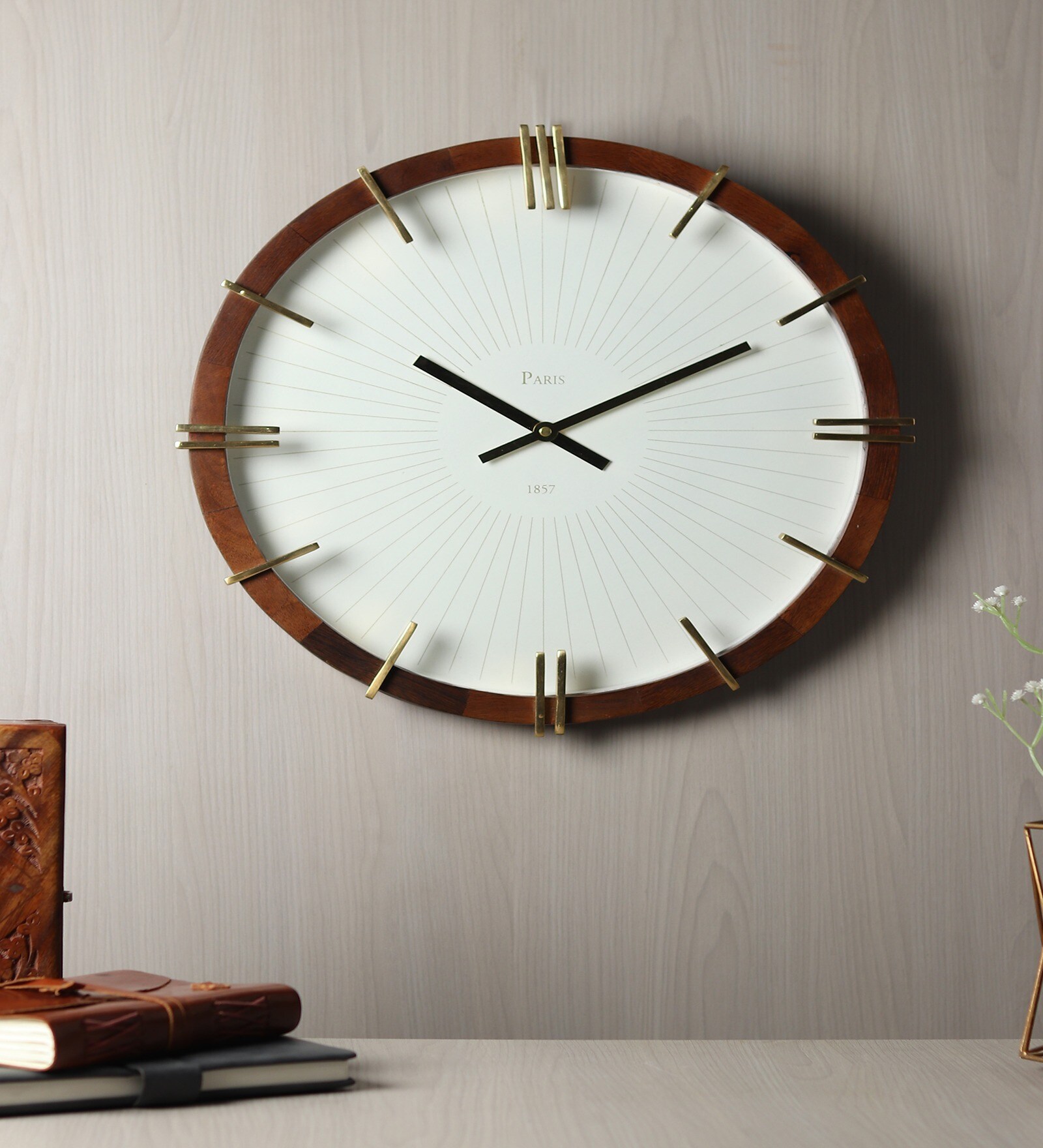 Eclipta Gold Wall Clock