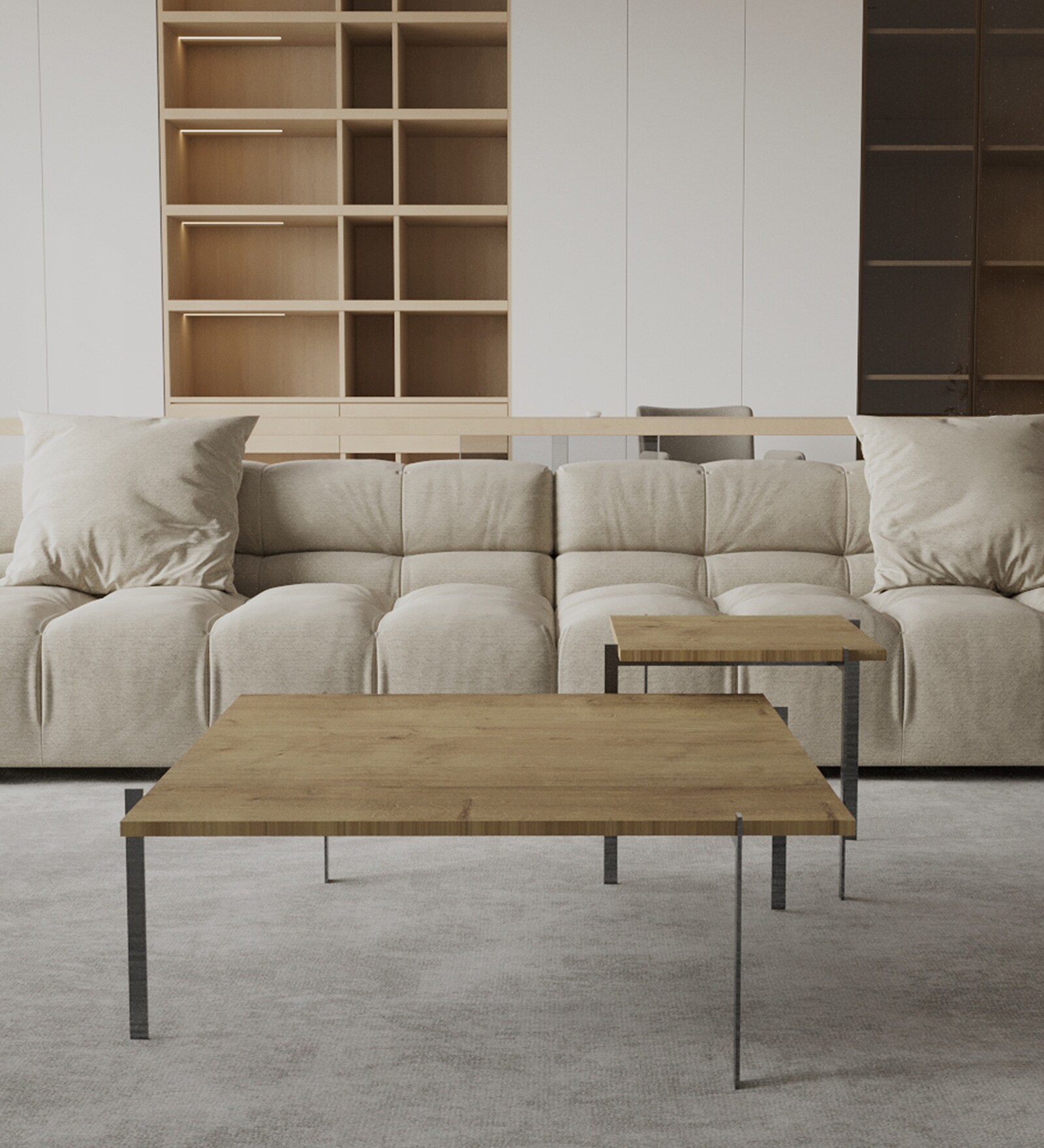 Eco Metal Coffee Table In Black & Brown Finish Eco Metal Coffee Table In Black & Brown Finish