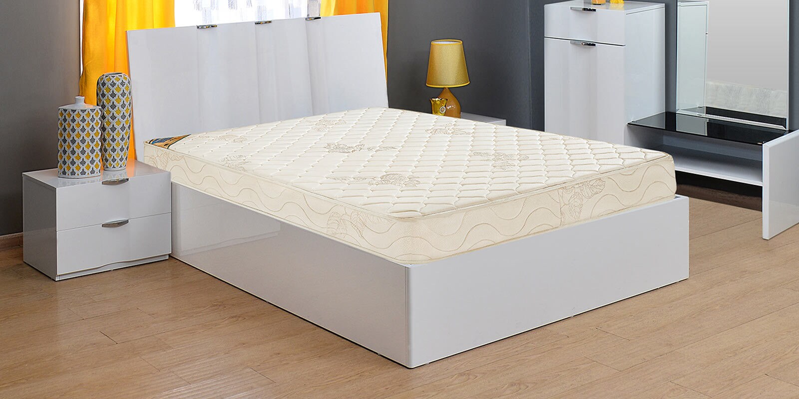 Ecom Soft Bond Queen Size (60x73) 5 Inch Foam Mattress in Cream Colour