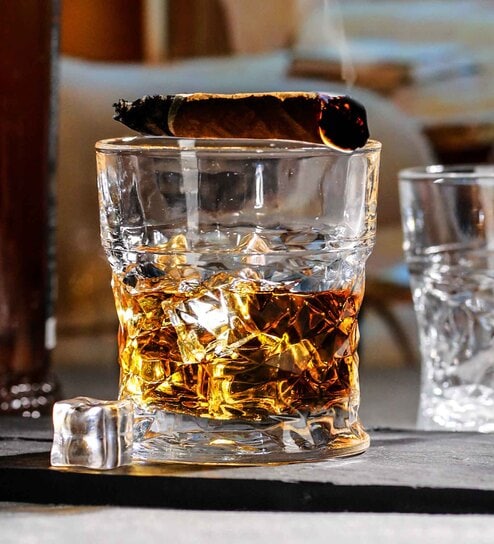 Eclectic Italian Crystal Whiskey Glass 320Ml (Set Of 6)