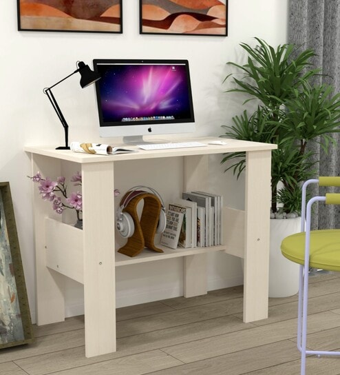 ECO Corner rounded Top, One Middle Tier Shelve in Highland Pine Finish