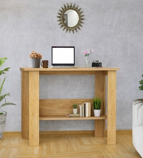 ECO Corner rounded Top, One Middle Tier Shelve in Plateau Apple Finish