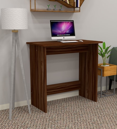 ECO Corner rounded Top, Writing Multipurpose, Computer Desk in Asian Walnut Finish