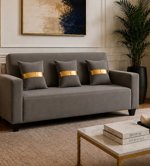 Eco Prima 3 Seater Sofa In Grey Color