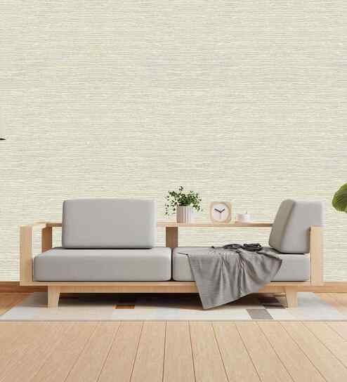 Ecru White Design Subtle Elegance Modern Style Wallpaper