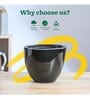 Echoing Eternity Black Ceramic Planter