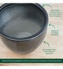 Echoing Eternity Black Ceramic Planter