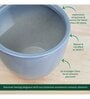 Echoing Eternity Grey Ceramic Planter