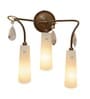 Eclipse 3 Light White Glass Wall Light