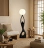 Eclipse Aura Sculptural Black LED Floor Lamp