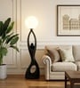 Eclipse Aura Sculptural Black LED Floor Lamp