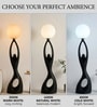 Eclipse Aura Sculptural Black LED Floor Lamp