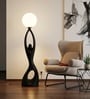 Eclipse Aura Sculptural Black LED Floor Lamp