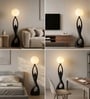 Eclipse Aura Sculptural Black LED Floor Lamp