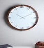 Eclipta Silver Wall Clock