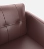 Ecliptic Leatherette 1 Seater Sofa In Burgundy Colour