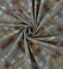 Brown Geometric 180 TC Cotton King Sized Bedsheet With 2 Pillow Covers
