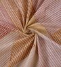 Peach Geometric 180 TC Cotton King Sized Bedsheet With 2 Pillow Covers