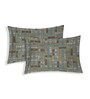 Brown Geometric 180 TC Cotton King Sized Bedsheet With 2 Pillow Covers