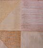Peach Geometric 180 TC Cotton King Sized Bedsheet With 2 Pillow Covers
