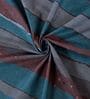 Blue Horizontal 180 TC Cotton King Sized Bedsheet With 2 Pillow Covers