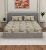Green PaTChwork 180 TC Cotton King Sized Bedsheet With 2 Pillow Covers