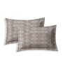 Beige Vertical 180 TC Cotton King Sized Bedsheet With 2 Pillow Covers