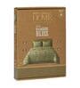 Beige Vertical 180 TC Cotton King Sized Bedsheet With 2 Pillow Covers