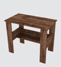 ECO Corner rounded Top, One Middle Tier Shelve in Cochwood Brown Finish