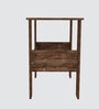 ECO Corner rounded Top, One Middle Tier Shelve in Cochwood Brown Finish