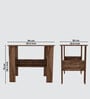 ECO Corner rounded Top, One Middle Tier Shelve in Cochwood Brown Finish