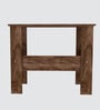 ECO Corner rounded Top, One Middle Tier Shelve in Cochwood Brown Finish