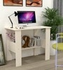 ECO Corner rounded Top, One Middle Tier Shelve in Highland Pine Finish