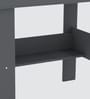 ECO Corner rounded Top, One Middle Tier Shelve in Slate Grey Finish