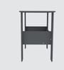 ECO Corner rounded Top, One Middle Tier Shelve in Slate Grey Finish