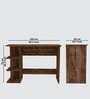 ECO Corner rounded Top with 3 Tier Side Storage in Cochwood Brown Finish
