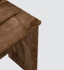 ECO Corner rounded Top with 3 Tier Side Storage in Cochwood Brown Finish