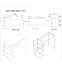ECO Corner rounded Top with 3 Tier Side Storage in Highland Pine Finish
