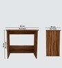 ECO Corner rounded Top with One Tier Open Shelve in Asian Walnut anti finger impression Finish