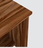 ECO Corner rounded Top with One Tier Open Shelve in Asian Walnut anti finger impression Finish