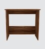 ECO Corner rounded Top with One Tier Open Shelve in Asian Walnut anti finger impression Finish