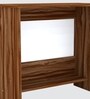 ECO Corner rounded Top with One Tier Open Shelve in Asian Walnut anti finger impression Finish