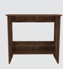 ECO Corner rounded Top with One Tier Open Shelve in Cochwood Brown anti finger impression Finish