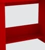 ECO Corner rounded Top with One Tier Open Shelve in Scarlet Red anti finger impression Finish