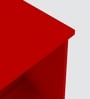 ECO Corner rounded Top with One Tier Open Shelve in Scarlet Red anti finger impression Finish