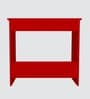 ECO Corner rounded Top with One Tier Open Shelve in Scarlet Red anti finger impression Finish
