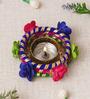 Multicolour Rose Flowers Handcrafted Decorative Tea Light Candle Holder